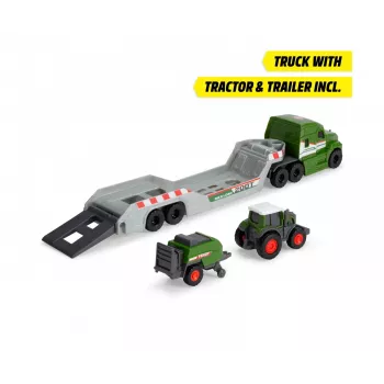 Dickie Toys Fendt Micro Farm Truck 1:64 Maßstab Modell mit Anhänger - Grün 203735006