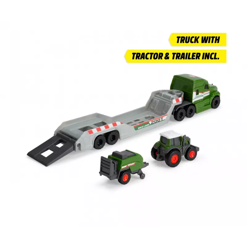 Dickie Toys Fendt Micro Farm Truck 1:64 Maßstab Modell mit Anhänger - Grün 203735006