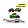 Dickie Toys Fendt Micro Farm Truck 1:64 Maßstab Modell mit Anhänger - Grün 203735006