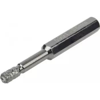 Wolfcraft 5991000 Diamantbohrer 6 mm Sechskantschaft für Fliesen, Steinzeug, Granit, Marmor, Keramik