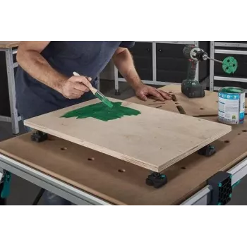 wolfcraft 6166000 Spannbacken für Master Werkbänke, 2er-Set, schwarzer Kunststoff