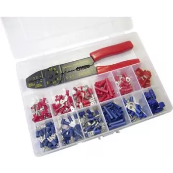 WKK 60349 Crimp-Verbinder-Sortiment 0,5-2,5 mm² rot/blau isolierte Kabelschuhe Set