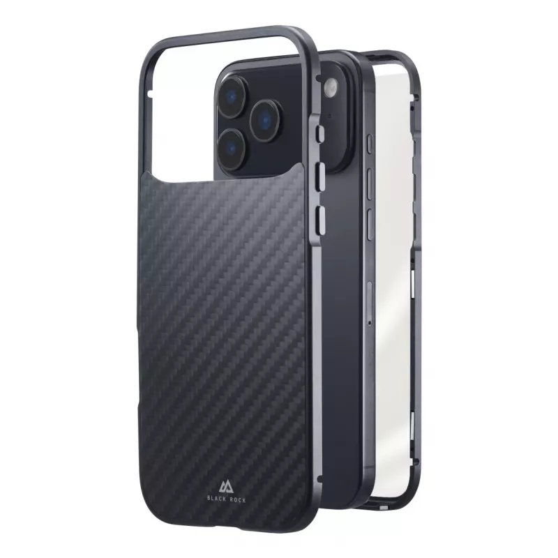 Black Rock Cover 360° Glas für Apple iPhone 17 Pro Max Echtcarbon 00080472