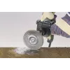 Wolfcraft Stahldraht-Tellerschleifbürste 2101000 für Winkelschleifer, 100 mm, gewellt, M14