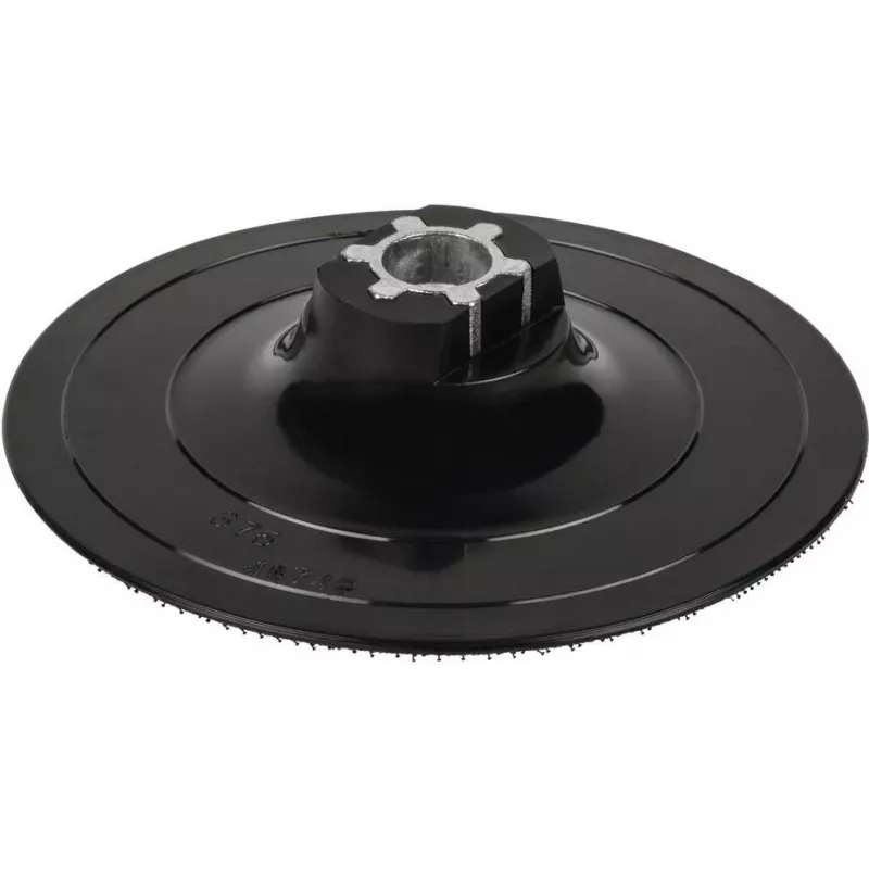 wolfcraft 125 mm Klett-Schleifpad mit Bohrfutter-Adapter und K80-Schleifblatt (2285000)
