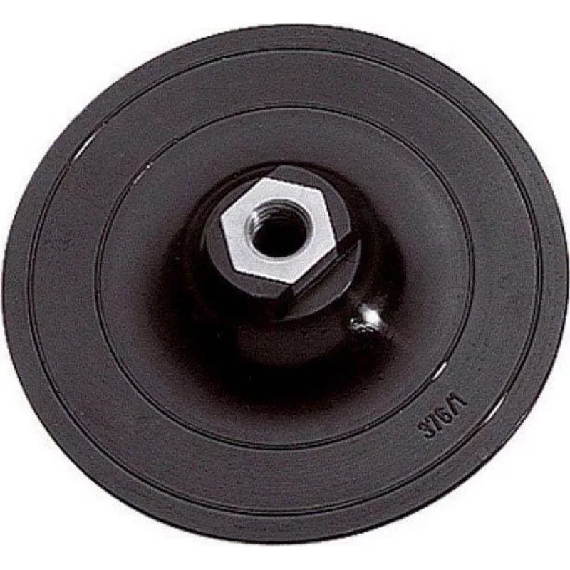 wolfcraft 125 mm Klett-Schleifpad mit Bohrfutter-Adapter und K80-Schleifblatt (2285000)