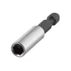 Wolfcraft 2426000 Magnetischer Bithalter, 60 mm, 1/4 inch Sechskantschaft