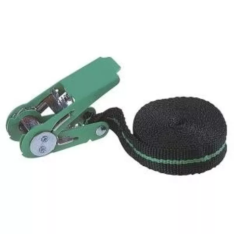 Wolfcraft 3418000 Einteiliger Zurrgurt mit Ratsche, 4 m x 25 mm, LC 90 daN