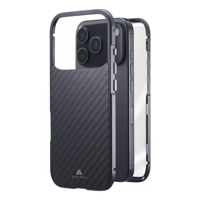 Black Rock Cover 360° Glas für Apple iPhone 17 Pro Echtcarbon 00080399