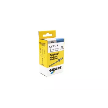 GESIPA PolyGrip® Blindniete 4,8x17mm Aluminium/Edelstahl Domkopf, 50 Stück 1464832