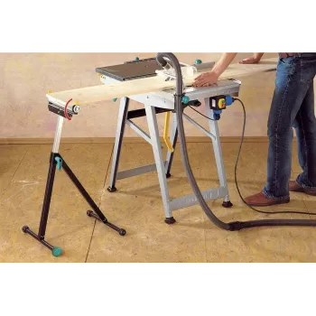 Wolfcraft 6119973 höhenverstellbarer, klappbarer Rollenbock 60 kg