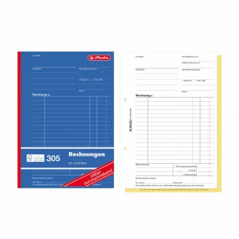 Herlitz Rechnungsformularbücher A5 2-teilig selbstdurchschreibend, 4er-Pack 300003799