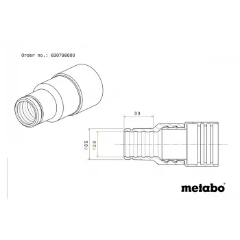 Metabo 630798000 Verbindungsmuffe Standard Ø28/35 mm