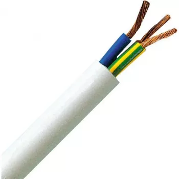 HEINRICH KOPP H05VV5-F 3G1,5 mm² weißes flexibles ölbeständiges PVC-Stromkabel 25m 151825002