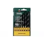 Metabo 627202000 Holz-Spiralbohrer-Set, 8-teilig, 3-10 mm, HSS, Zentrierspitze, Kunststoffkassette