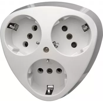 HEINRICH KOPP Aufputz-Schuko-Steckdose, 3-fach, Arktisweiß 100502000