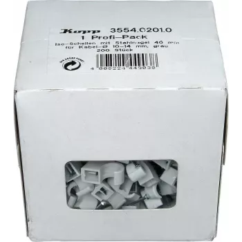 Kopp Kabelklemme mit Nagel, 10-14 mm, Grau, 200 Stück 355402010