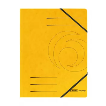 Herlitz easy orga A4 Eckspanngummimappe, Gelb, 5er-Pack