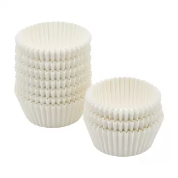 FACKELMANN 21615 Muffin- & Cupcake-Förmchen, fettdichtes Backpapier, weiß, 5,0 cm Durchmesser, 250 Stück