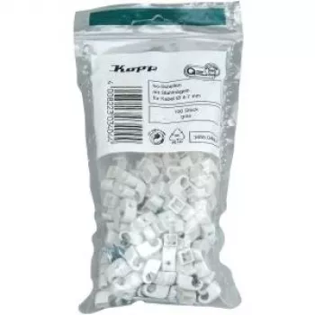 HEINRICH KOPP Nagelschellen Kabelclips, Bündel Ø 4-7 mm, Grau, 100 Stück 345504087