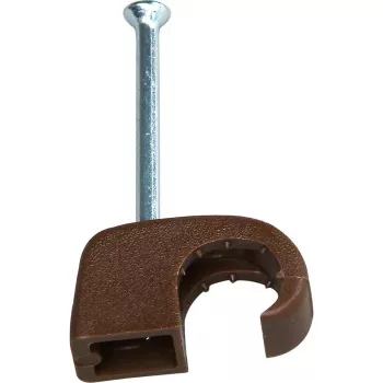 HEINRICH KOPP Nagel-Kabelclips, Bündeldurchmesser 7-11 mm, Braun, 50 Stück 342706082