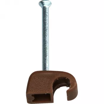 Heinrich Kopp Kabelclip mit Nagel, Bündeldurchmesser 4-7 mm, Braun, 50 Stück 342606089