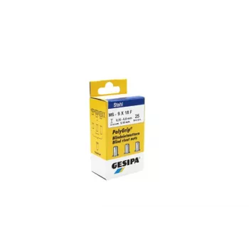 Gesipa 1464839 Blindnietmutter M6 x 18 mm Stahl, 25 Stück