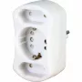 HEINRICH KOPP DUOversal Schuko-auf-Eurostecker-Adapter, Typ F auf Typ C, 250 V, 2,5 A, Weiß 179602001