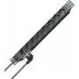 HEINRICH KOPP 19 inch 8-fach Schuko-Steckdosenleiste, 2m Kabel, Schwarz 930805014