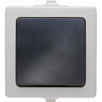 Heinrich Kopp 565756004 Wechselschalter-Einsatz, Schwarz-Grau, Unterputz, 10A 250V