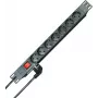 HEINRICH KOPP 19 inch 1U Rack-Steckdosenleiste 7-fach Schuko Schwarz 2m Kabel 16A 930705011