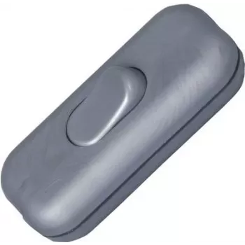 HEINRICH KOPP Kabelzwischenschalter mit Zugentlastung, Silber, 1-polig Ein/Aus, 2 A, 250 V 191320086