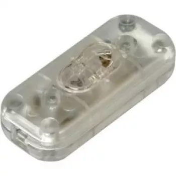 HEINRICH KOPP Kabelzwischenschalter mit Zugentlastung, transparent, 1-polig EIN/AUS, 2 A, 250 V 191310089