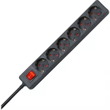 HEINRICH KOPP 6-fach Steckdosenleiste, 1,4 m, Schwarz 120915006