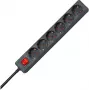 HEINRICH KOPP 6-fach Steckdosenleiste, 1,4 m, Schwarz 120915006