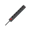 HEINRICH KOPP 6-fach Steckdosenleiste, 1,4 m, Schwarz 120915006