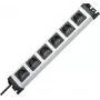 HEINRICH KOPP POWERversal 6-fach Schuko Steckdosenleiste, Grau/Schwarz, 1,4 m Kabel 226720018