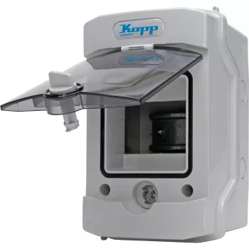 HEINRICH KOPP 353844003 Abzweigdose, IP54, 7 Kabeleinführungen, Grau