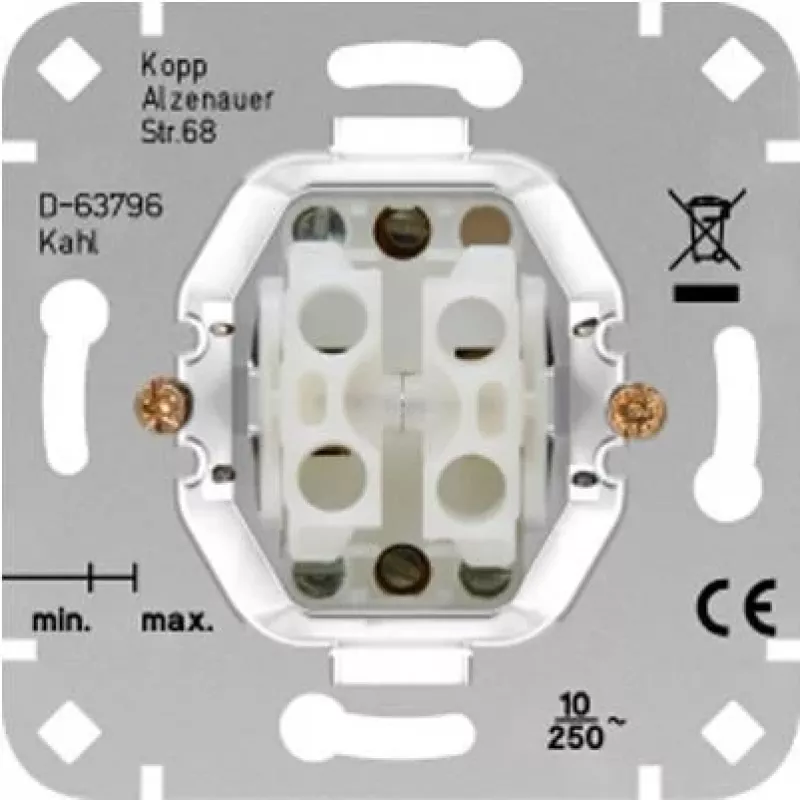HEINRICH KOPP Rollladenschalter-Einsatz HK05/HK07 Aluminium 250V 10A 504500004
