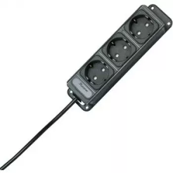 HEINRICH KOPP 3-fach Steckdosenleiste ohne Schalter, Anthrazit, 1,4 m 127015013