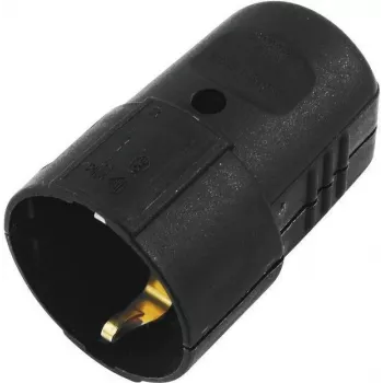ACCESSORY Schutzkontakt Kupplung Kunststoff sw (3023620A) - Schuko-Kupplung, IP44, 16A, Schwarz
