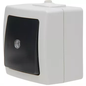 Kopp 566356003 Lichtschalter, Thermoplast, Schwarz-Grau