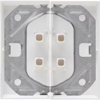 HEINRICH KOPP 490329007 Unterputz-Doppel-Schuko-Steckdose mit Klappdeckel, IP44, Weiß
