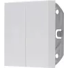 HEINRICH KOPP 490329007 Unterputz-Doppel-Schuko-Steckdose mit Klappdeckel, IP44, Weiß