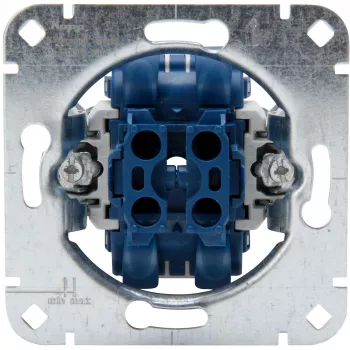HEINRICH KOPP Serienschalter-Einsatz, Unterputz, 2-fach, 250 V, 10 A, Schraubklemmen, Thermoplast, IP20 507500007