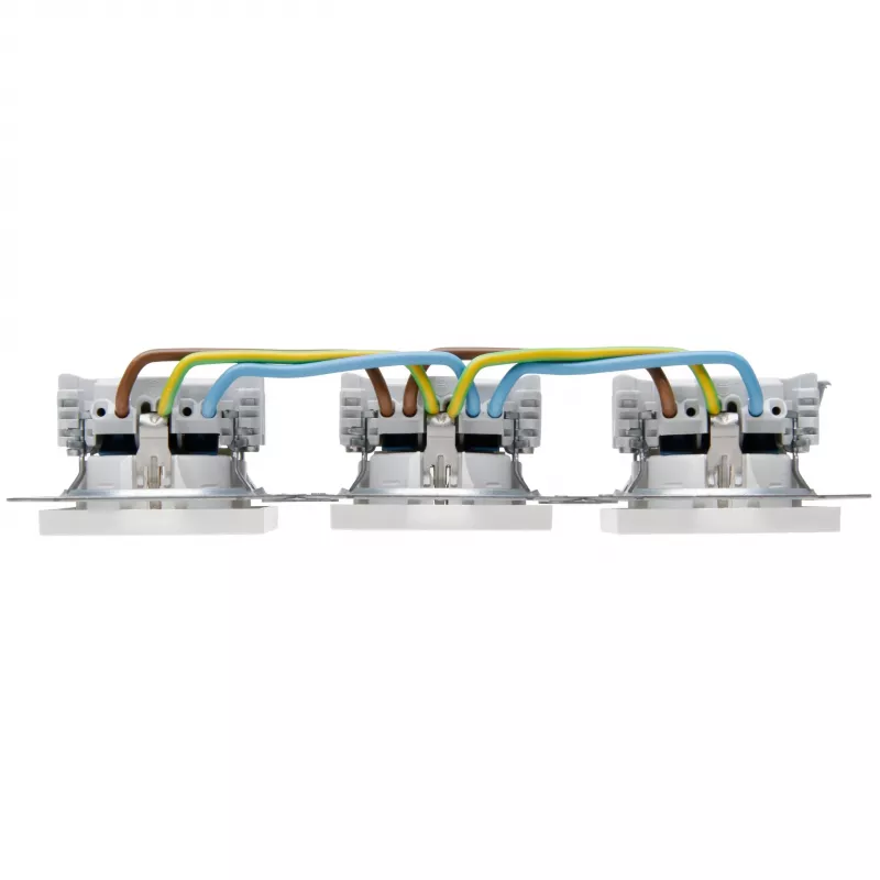 HEINRICH KOPP HK07 KombiQuick 3-fach Unterputz-Steckdose, horizontal, Reinweiß 133329009