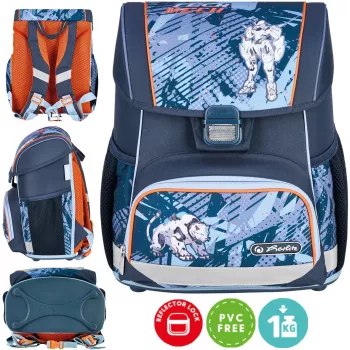 Herlitz Loop Schulrucksack 6-9 Jahre mit Cyber Soccer Footballer