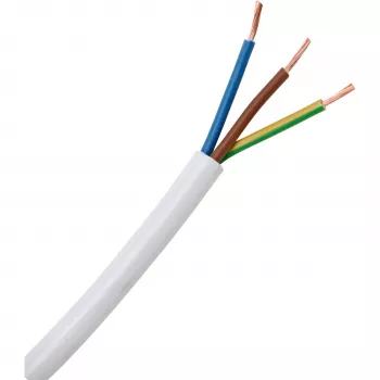 HEINRICH KOPP H03VV-F 3G0,75 mm² weißes flexibles PVC-Kabel 25 m 151625006