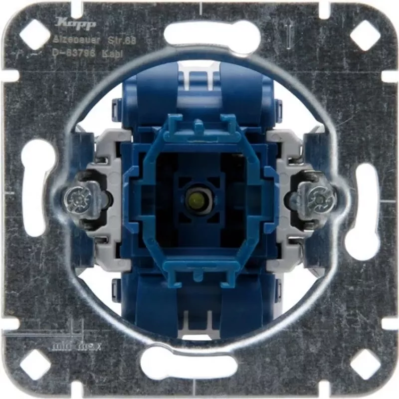 HEINRICH KOPP Unterputz-Aus-/Wechselschalter Basis, 250V, 10AX, IP20, Aluminium 508600001