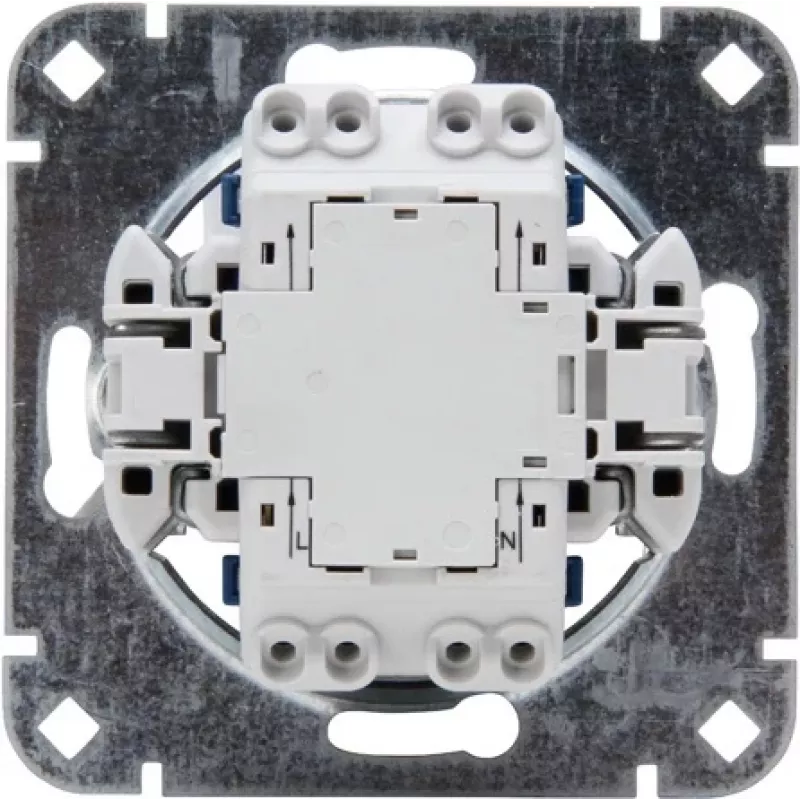 HEINRICH KOPP Unterputz-Aus-/Wechselschalter Basis, 250V, 10AX, IP20, Aluminium 508600001